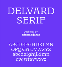 Example font Delvard Serif #1